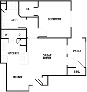 Unit A1 - One Bedroom / One Bath
